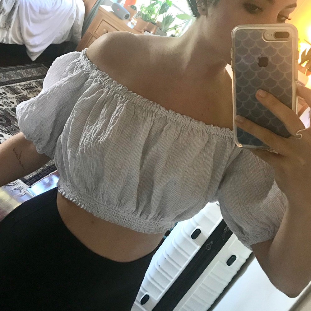 Kimchi Blue Off The Shoulder Top Urban Outfitters